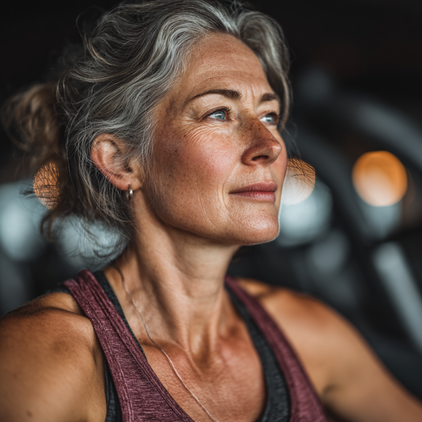 Група літніх людей на йозі